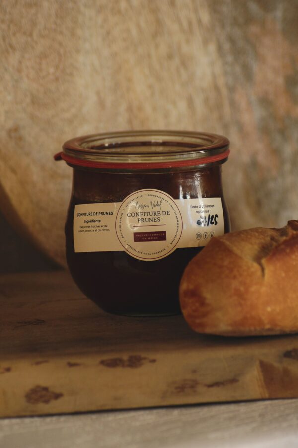 Conserve de confiture de prunes Maison Vidal